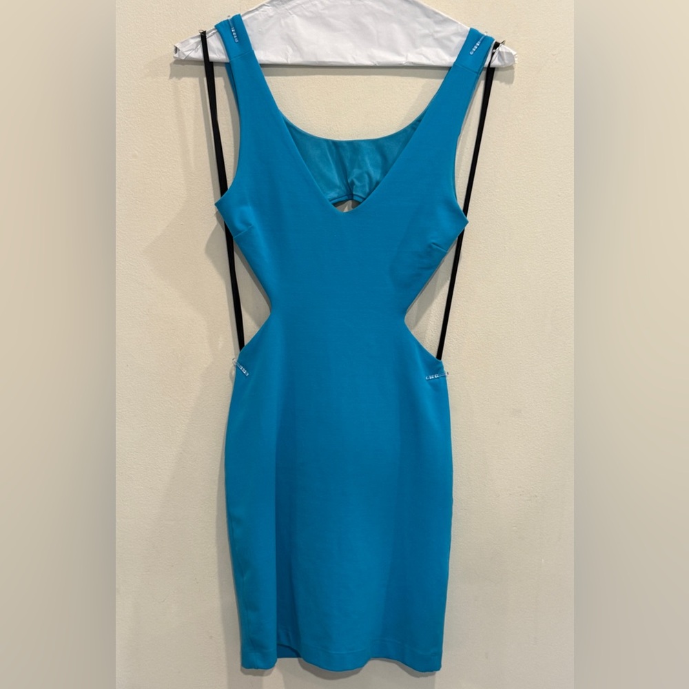 Bebe Bodycon Open Back Lined  xs petite